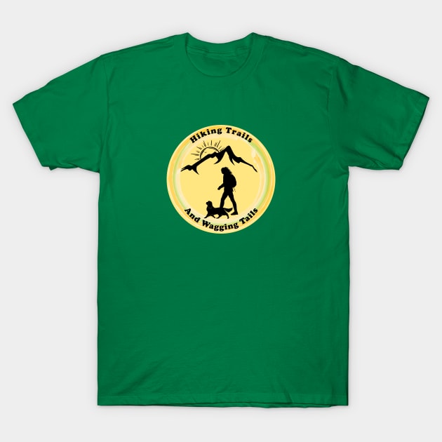 Hiking Trails and Wagging Tails T-Shirt by Cavalier Gifts